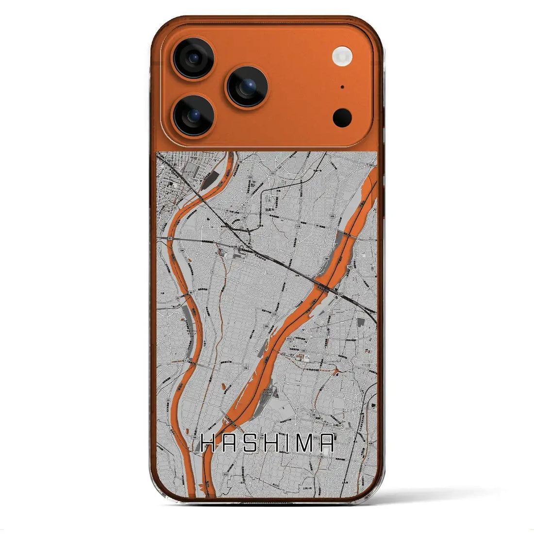 【羽島(岐阜県)】地図柄iPhoneケース(クリアタイプ)