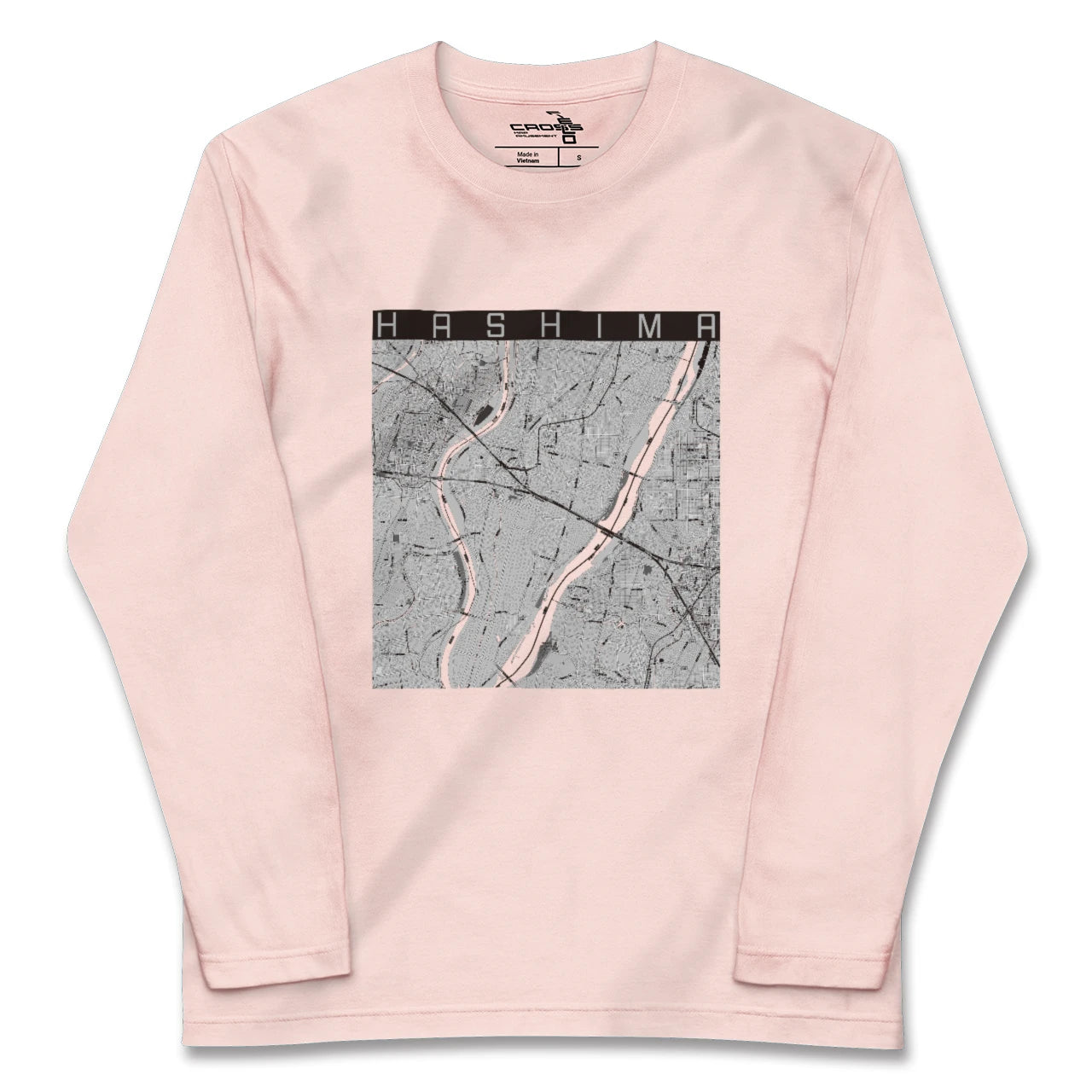 【羽島(岐阜県)】地図柄ロングスリーブTシャツ