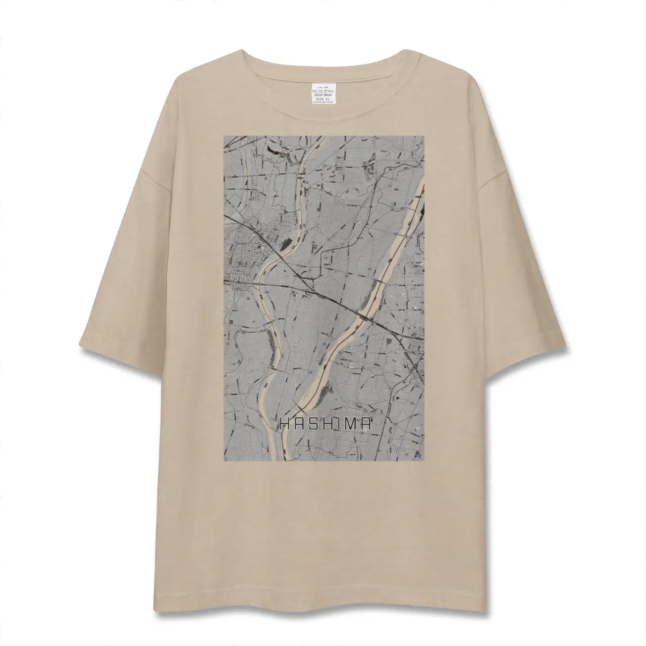 【羽島(岐阜県)】地図柄ビッグシルエットTシャツ