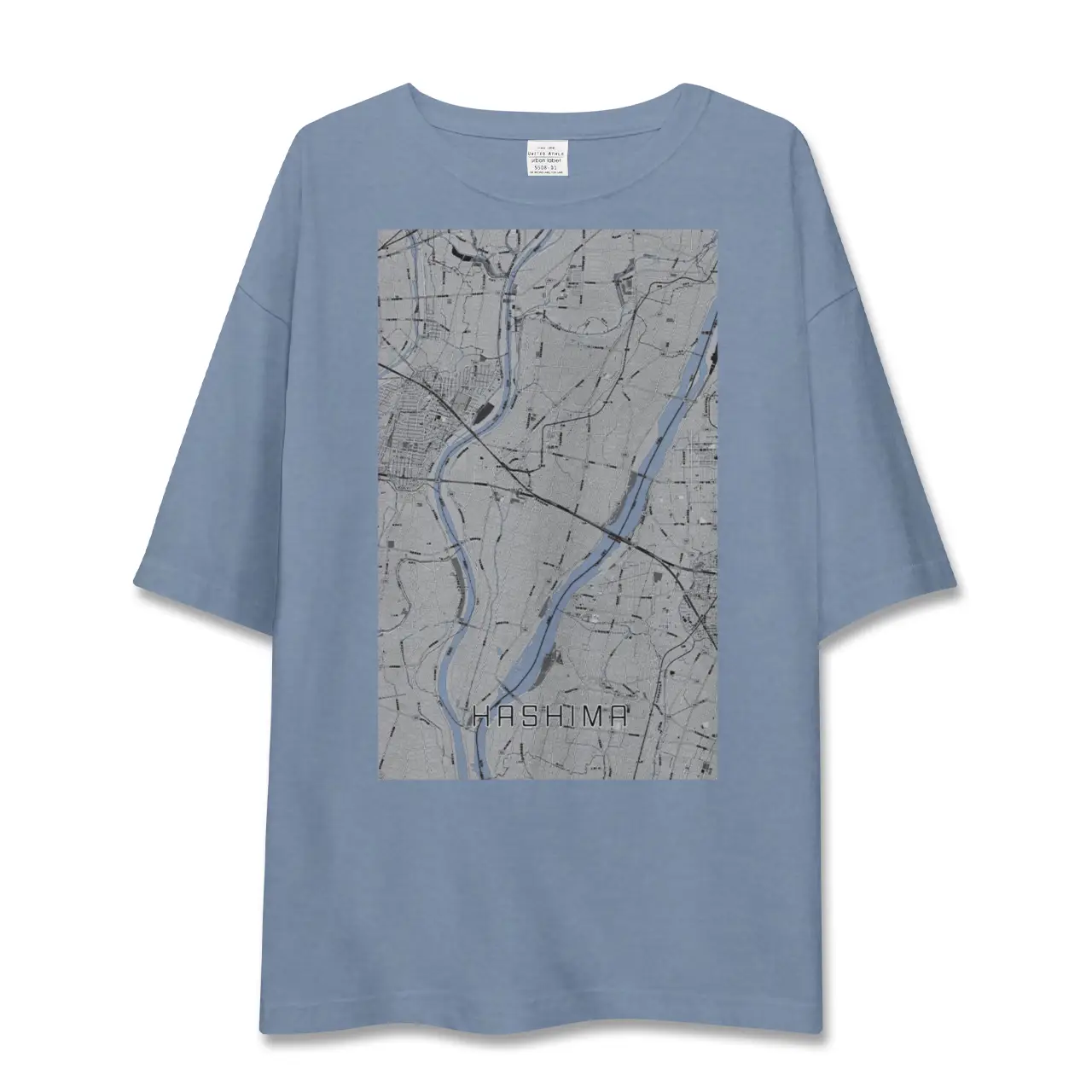 【羽島(岐阜県)】地図柄ビッグシルエットTシャツ