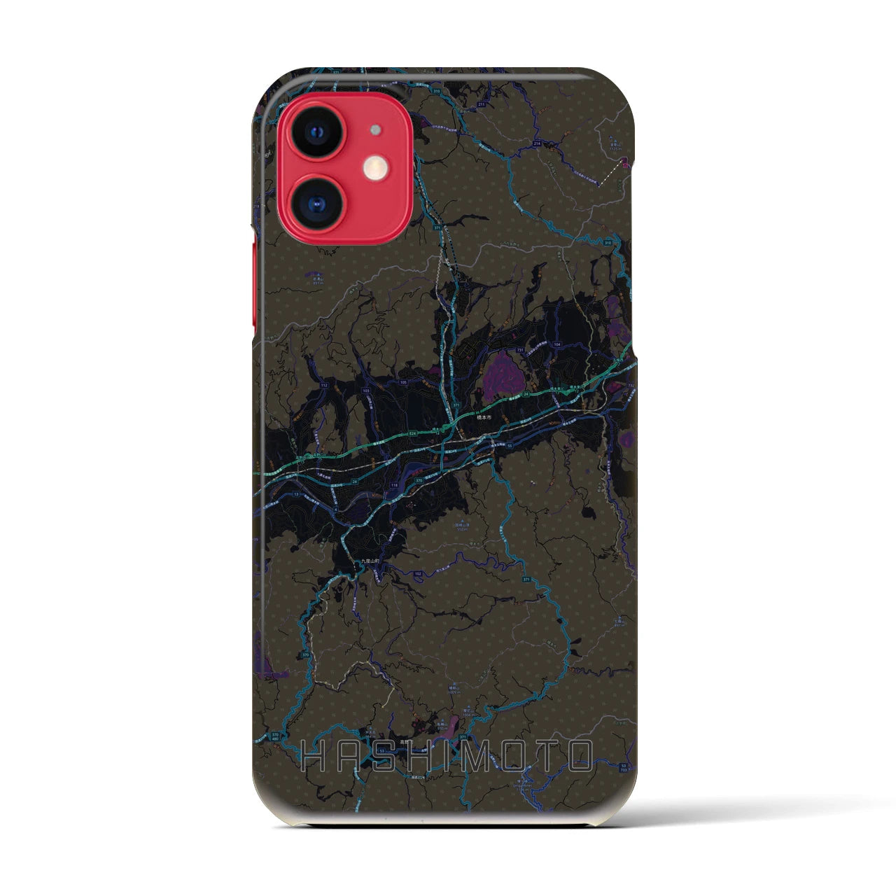 【橋本(和歌山県)】地図柄iPhoneケース(バックカバータイプ)