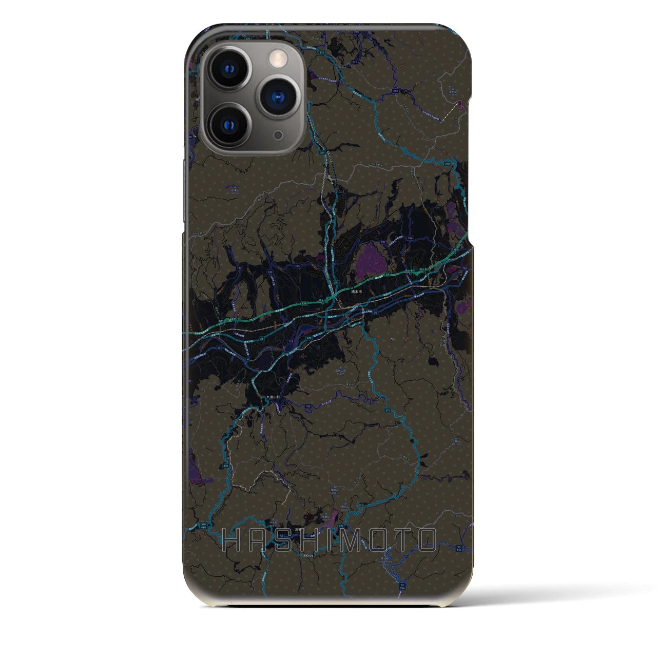 【橋本(和歌山県)】地図柄iPhoneケース(バックカバータイプ)