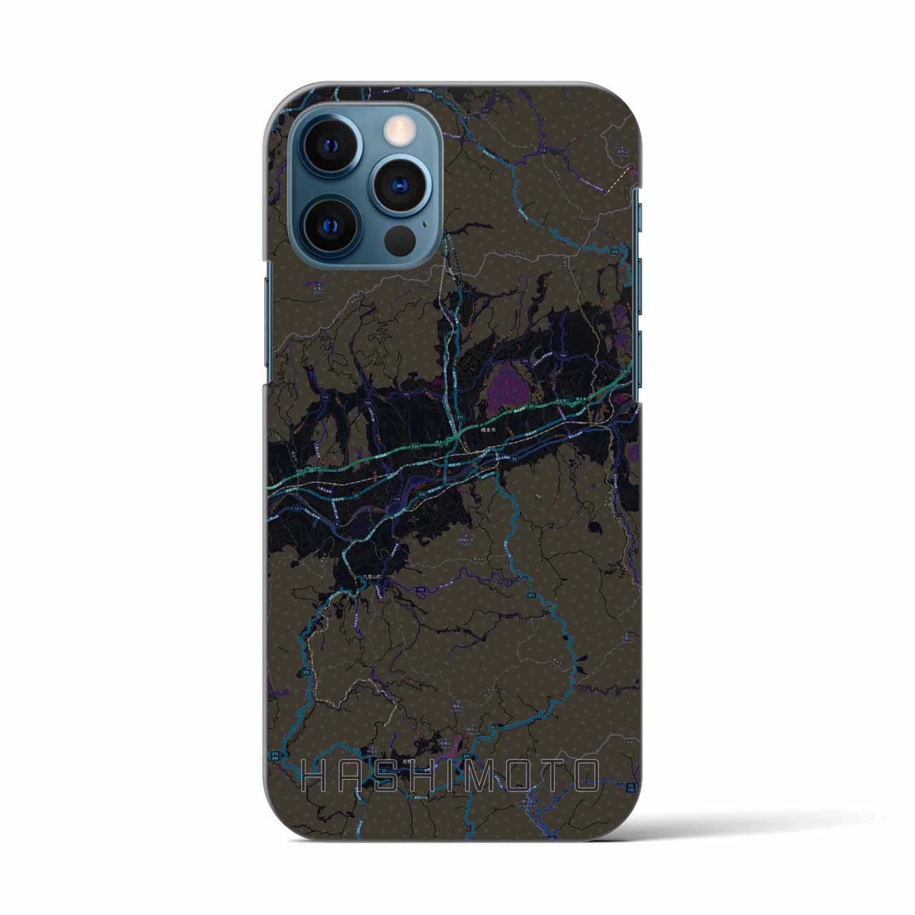 【橋本(和歌山県)】地図柄iPhoneケース(バックカバータイプ)