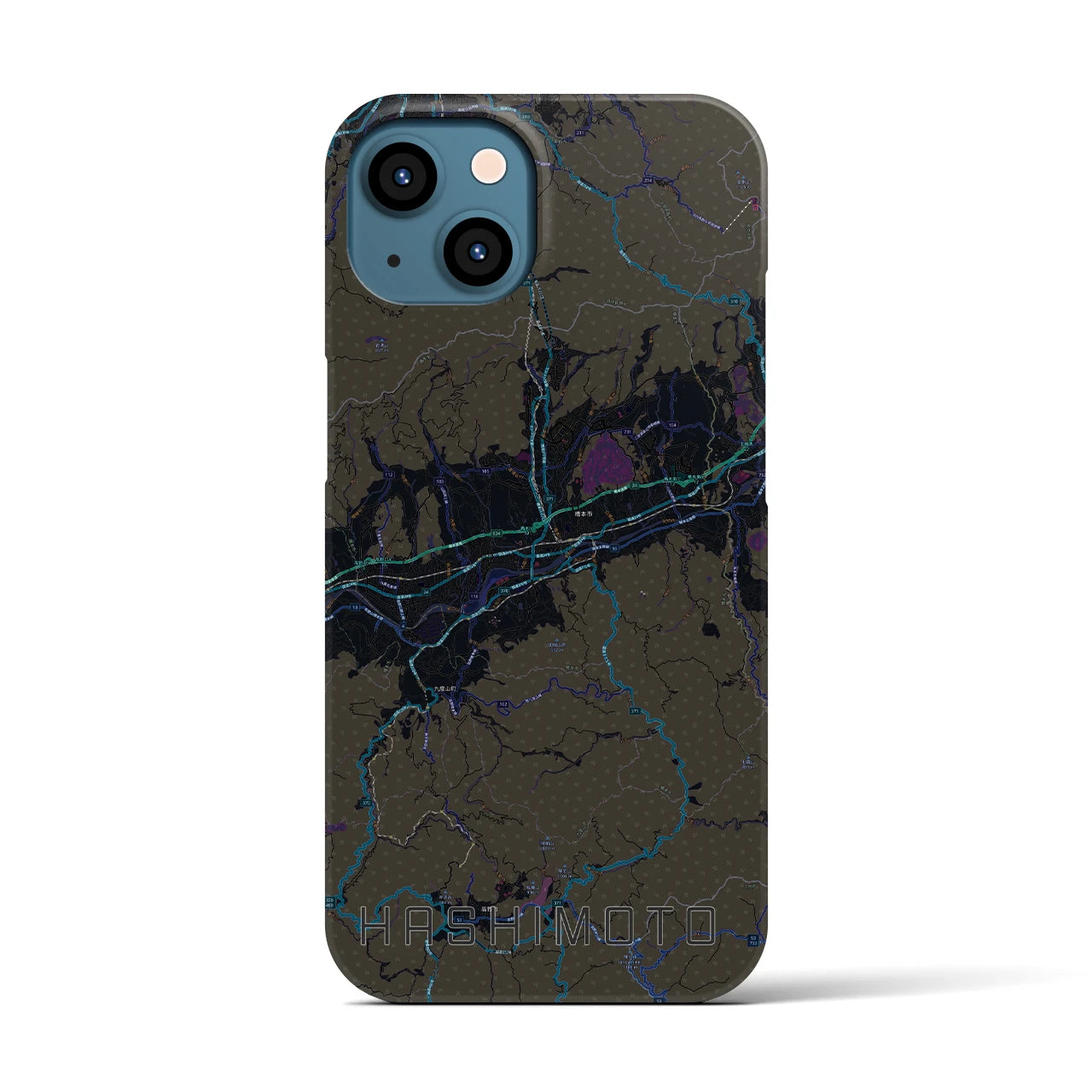 【橋本(和歌山県)】地図柄iPhoneケース(バックカバータイプ)