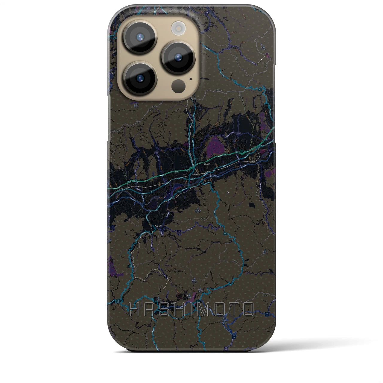 【橋本(和歌山県)】地図柄iPhoneケース(バックカバータイプ)