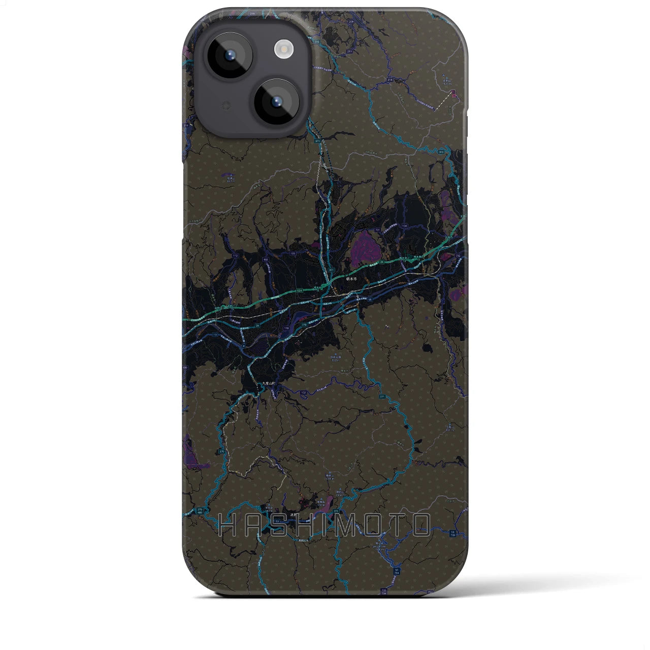 【橋本(和歌山県)】地図柄iPhoneケース(バックカバータイプ)