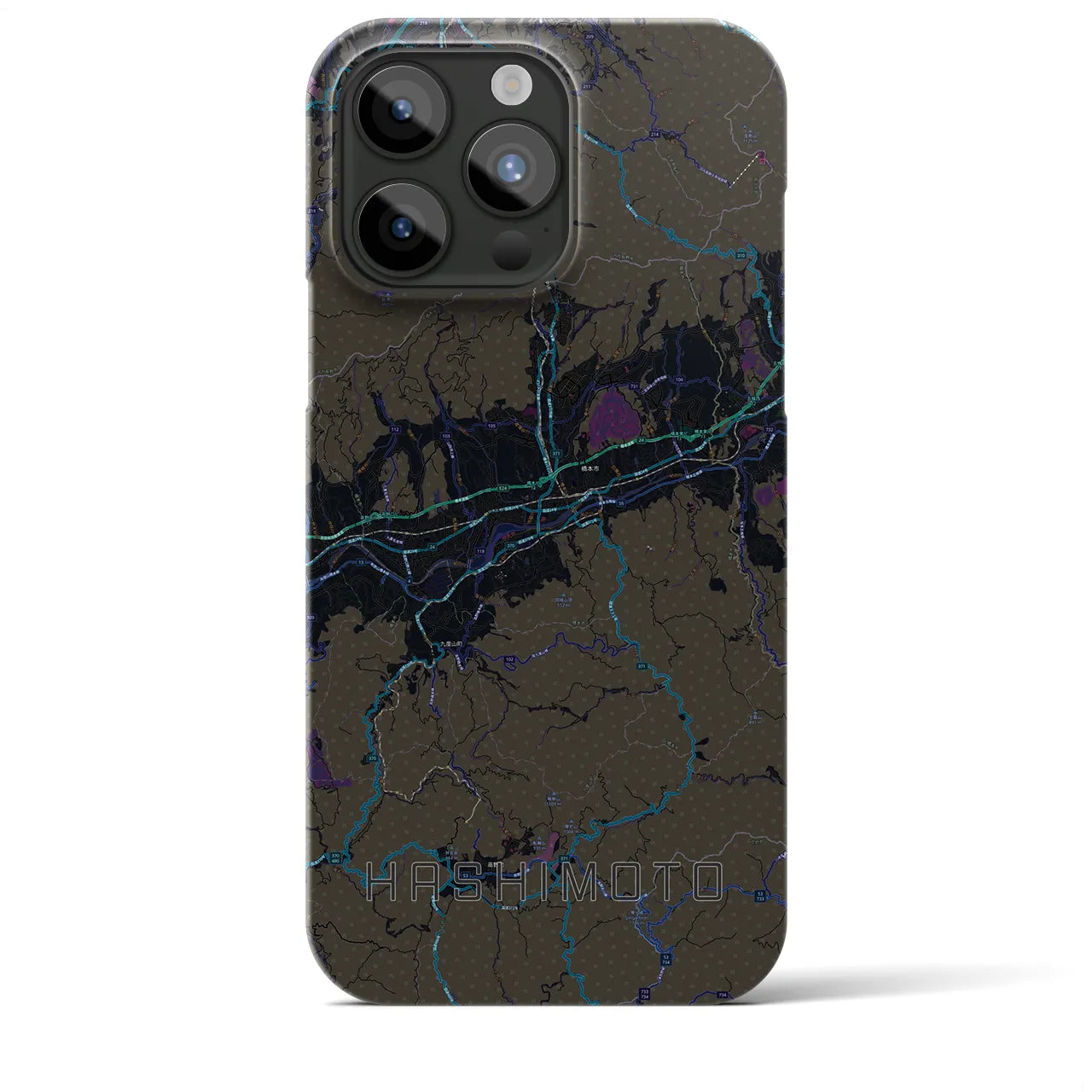 【橋本(和歌山県)】地図柄iPhoneケース(バックカバータイプ)