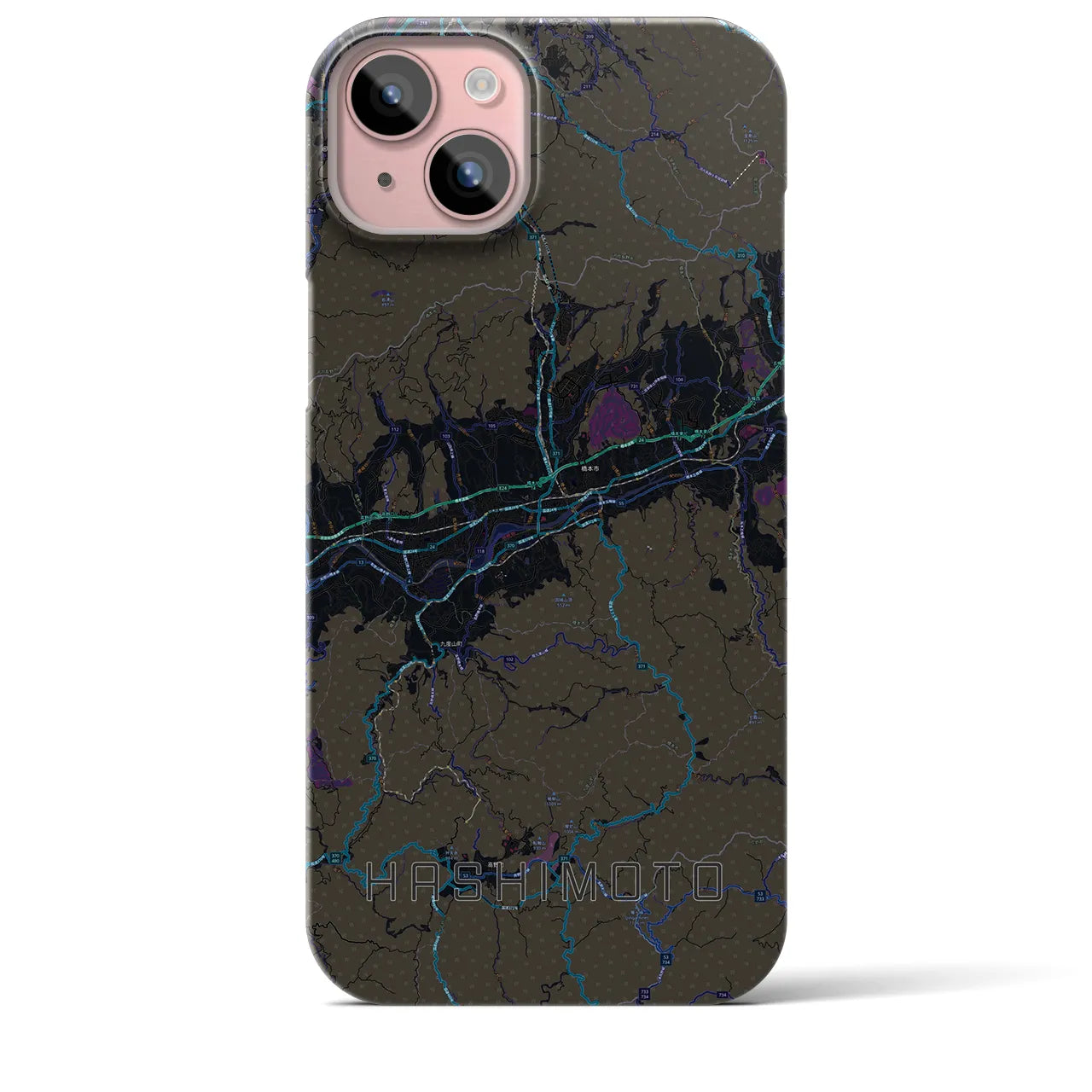 【橋本(和歌山県)】地図柄iPhoneケース(バックカバータイプ)