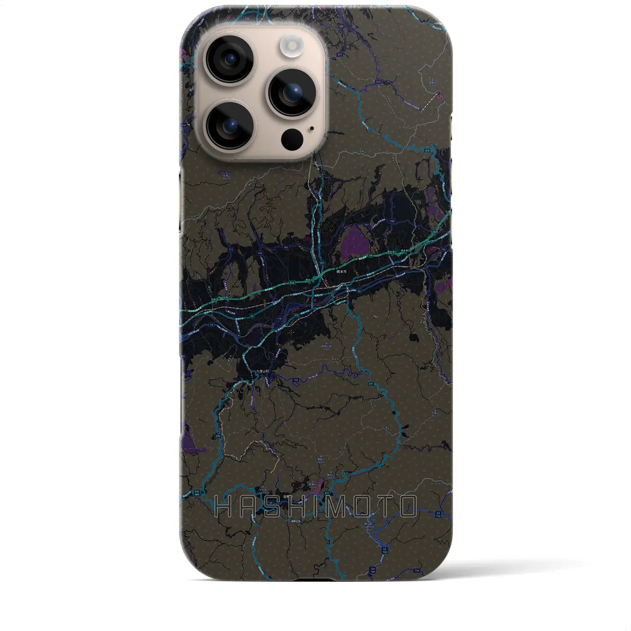 【橋本(和歌山県)】地図柄iPhoneケース(バックカバータイプ)