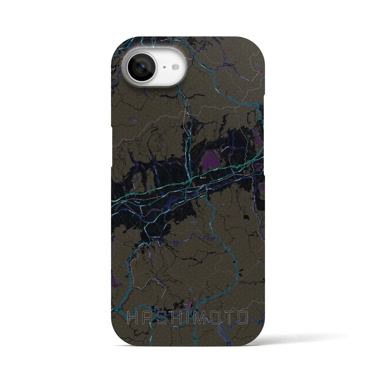 【橋本(和歌山県)】地図柄iPhoneケース(バックカバータイプ)