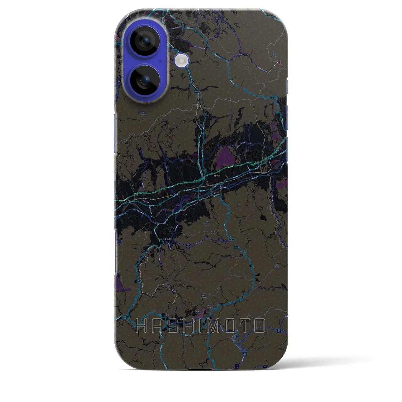 【橋本(和歌山県)】地図柄iPhoneケース(バックカバータイプ)