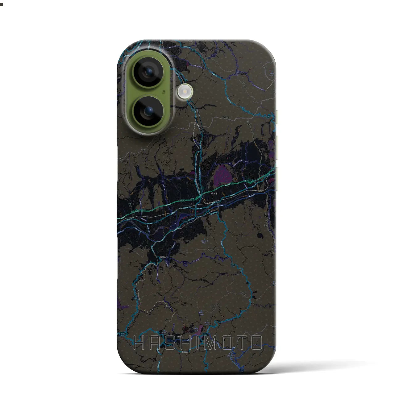 【橋本(和歌山県)】地図柄iPhoneケース(バックカバータイプ)