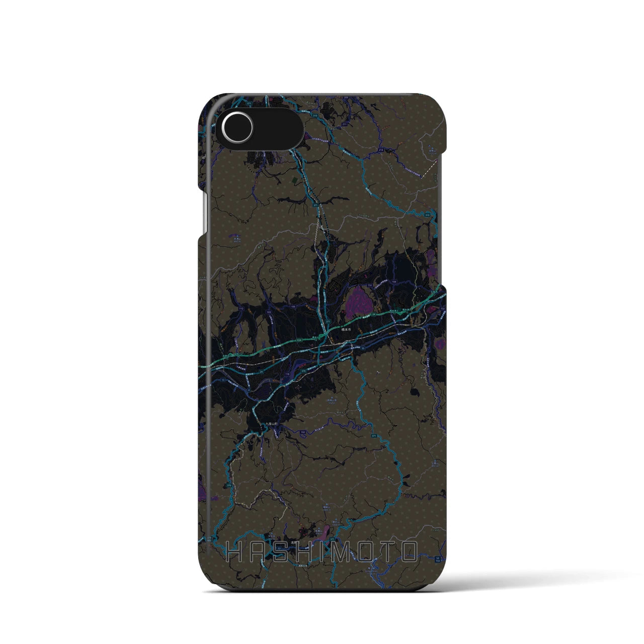 【橋本(和歌山県)】地図柄iPhoneケース(バックカバータイプ)