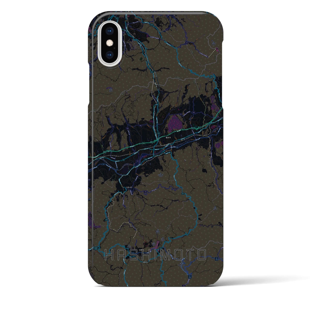 【橋本(和歌山県)】地図柄iPhoneケース(バックカバータイプ)