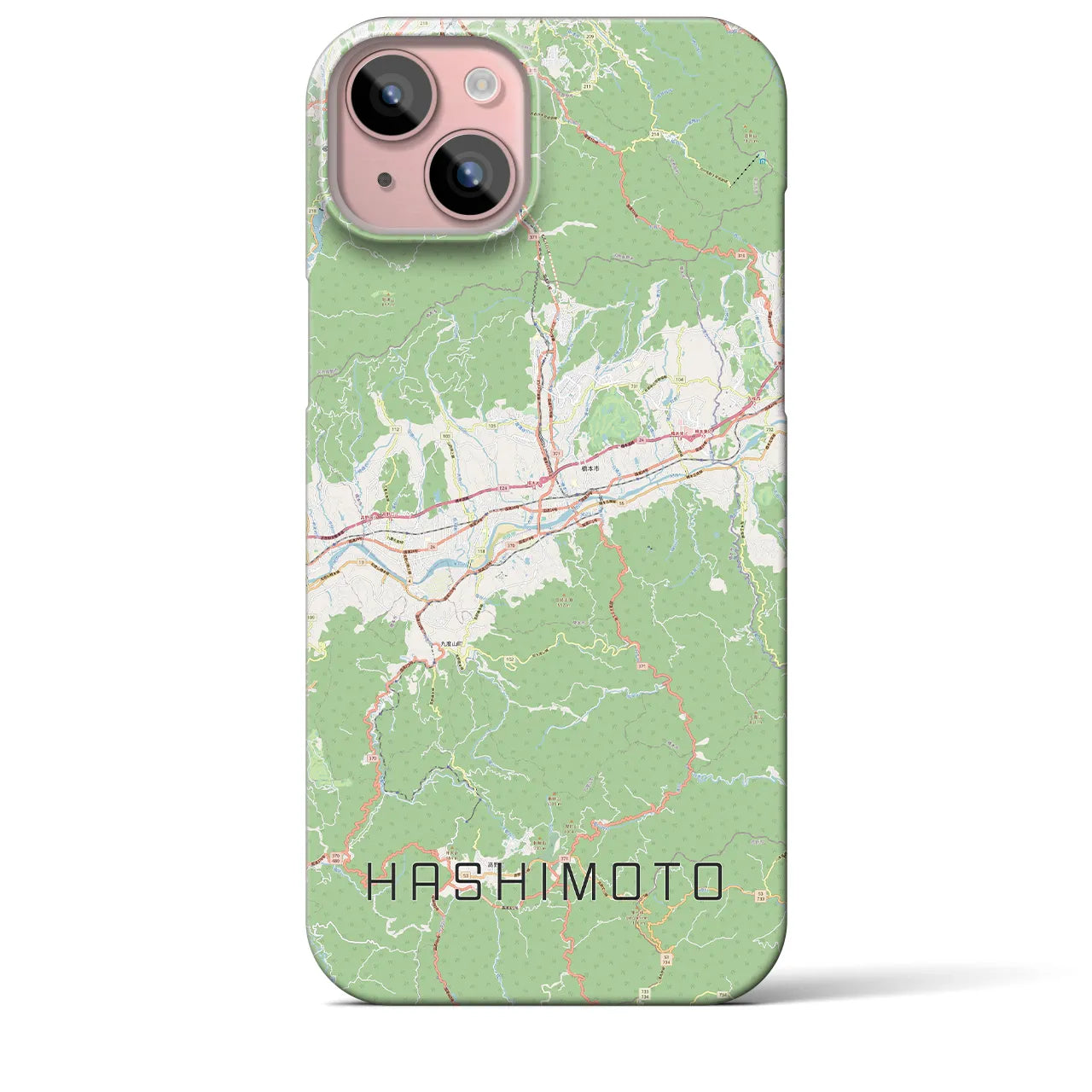 【橋本(和歌山県)】地図柄iPhoneケース(バックカバータイプ)
