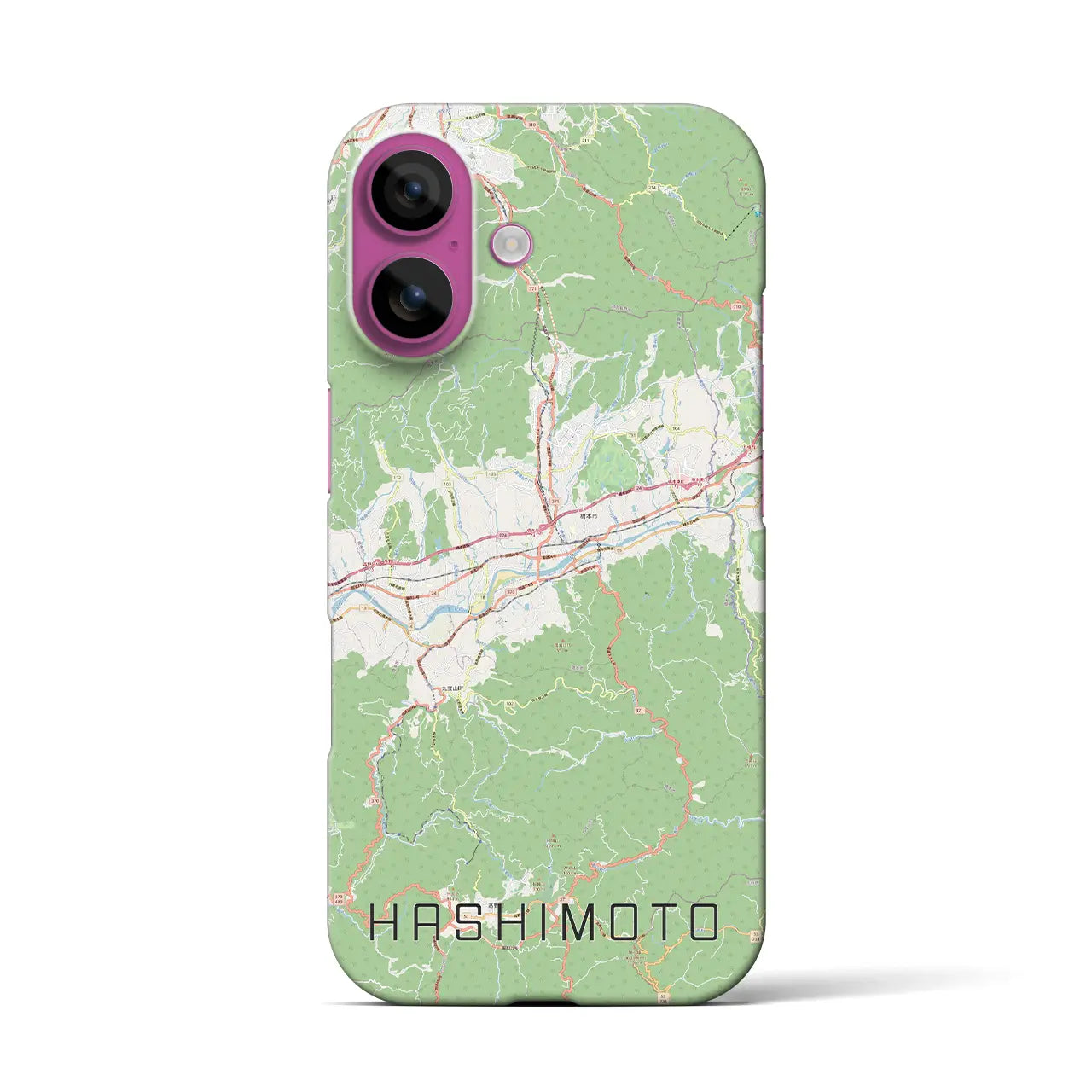 【橋本(和歌山県)】地図柄iPhoneケース(バックカバータイプ)