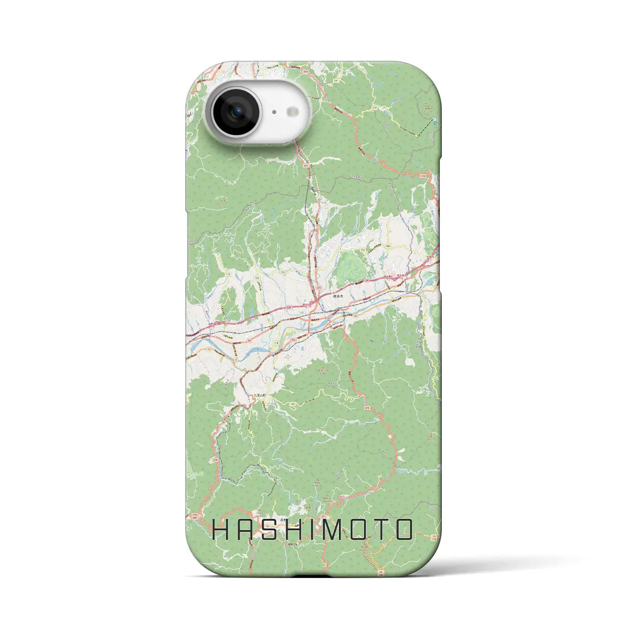 【橋本(和歌山県)】地図柄iPhoneケース(バックカバータイプ)