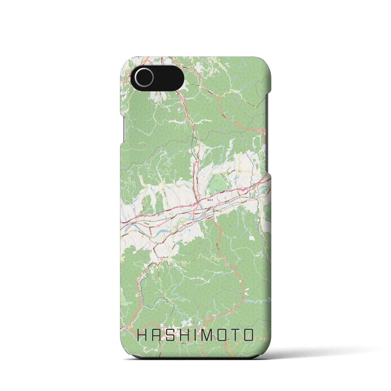 【橋本(和歌山県)】地図柄iPhoneケース(バックカバータイプ)