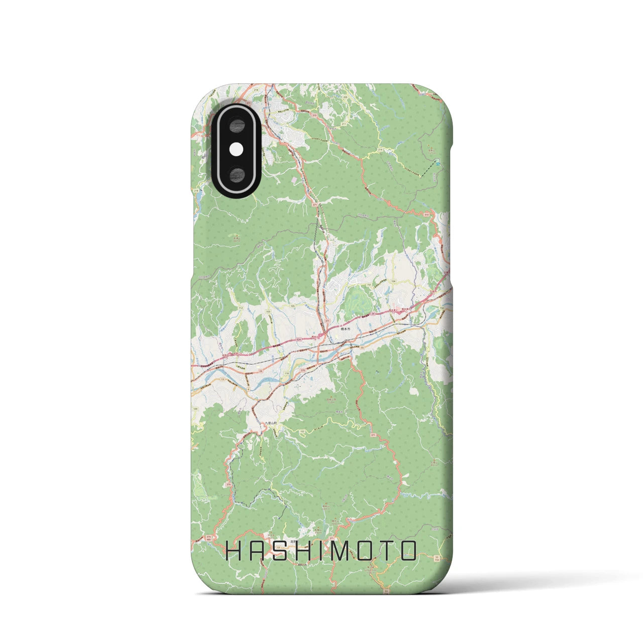 【橋本(和歌山県)】地図柄iPhoneケース(バックカバータイプ)
