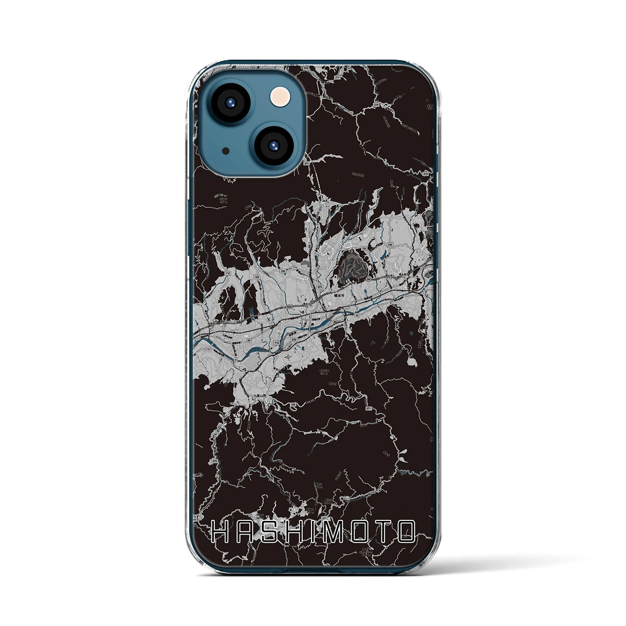 【橋本(和歌山県)】地図柄iPhoneケース(クリアタイプ)