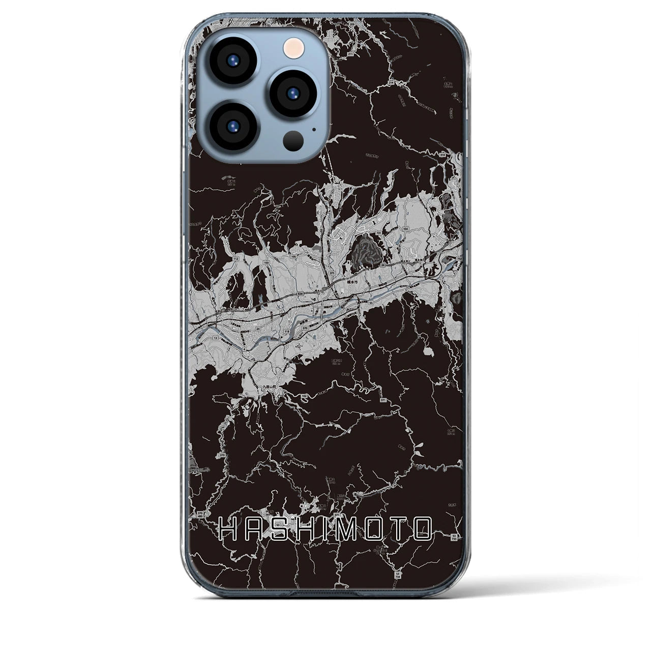 【橋本(和歌山県)】地図柄iPhoneケース(クリアタイプ)