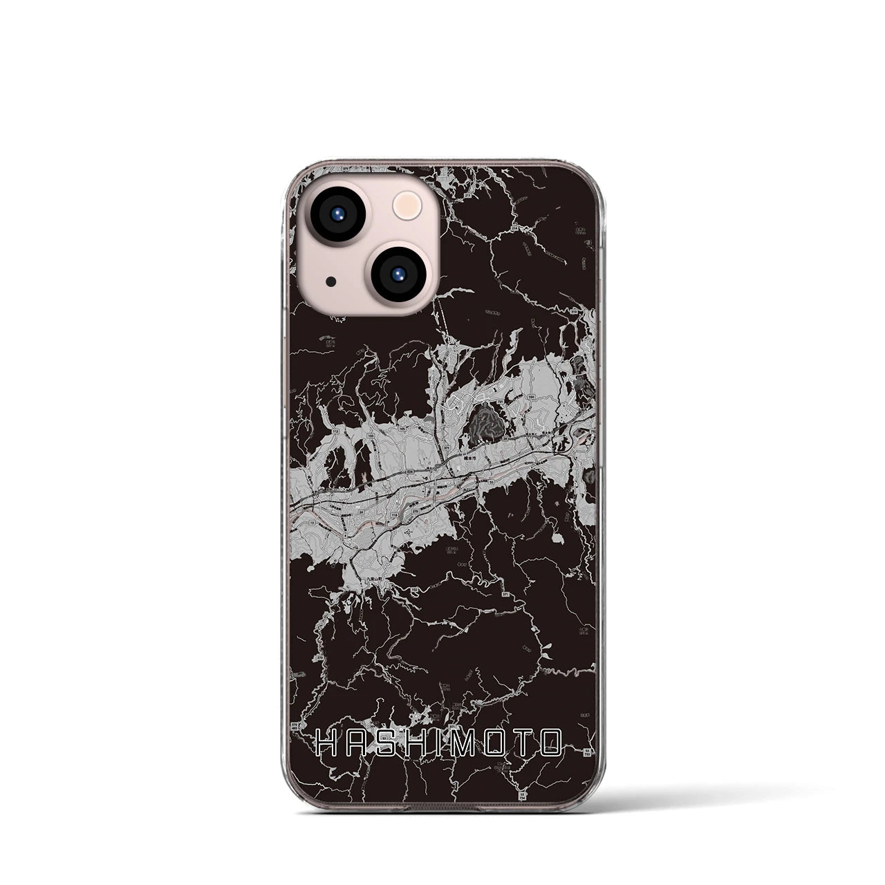 【橋本(和歌山県)】地図柄iPhoneケース(クリアタイプ)