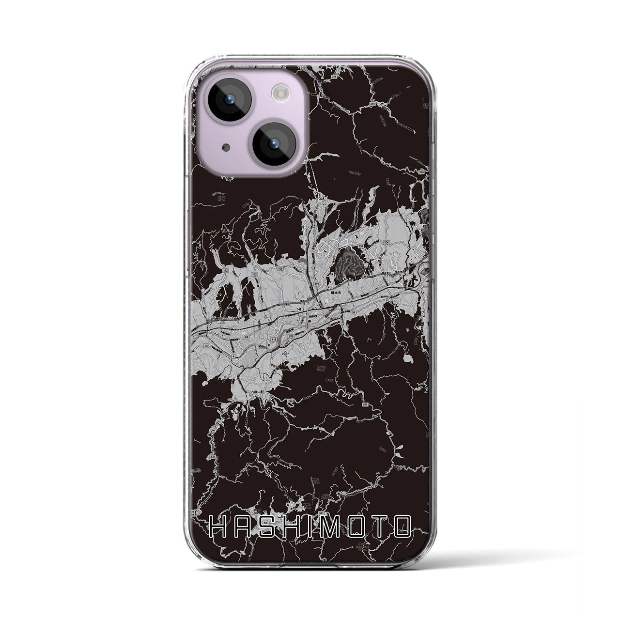 【橋本(和歌山県)】地図柄iPhoneケース(クリアタイプ)