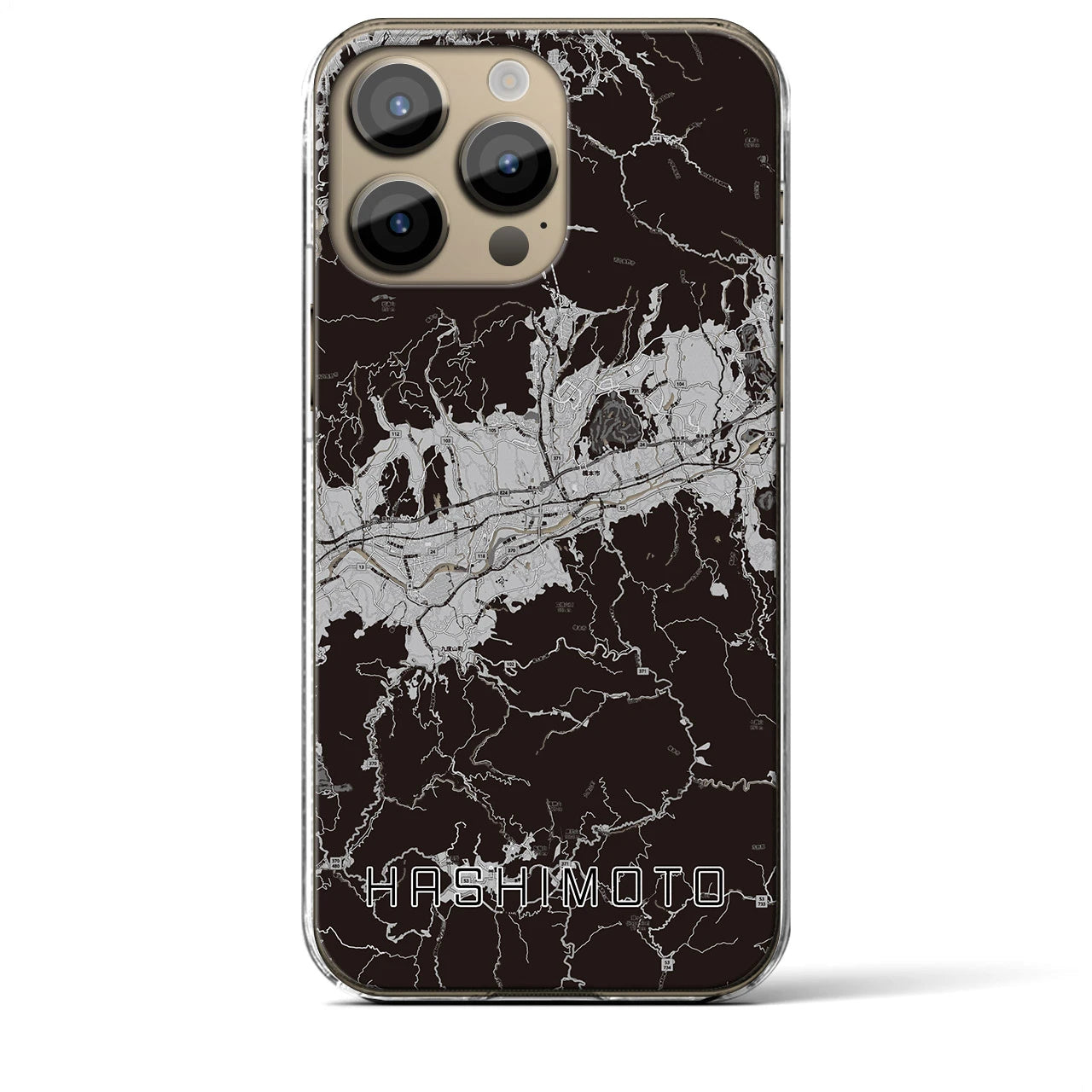 【橋本(和歌山県)】地図柄iPhoneケース(クリアタイプ)