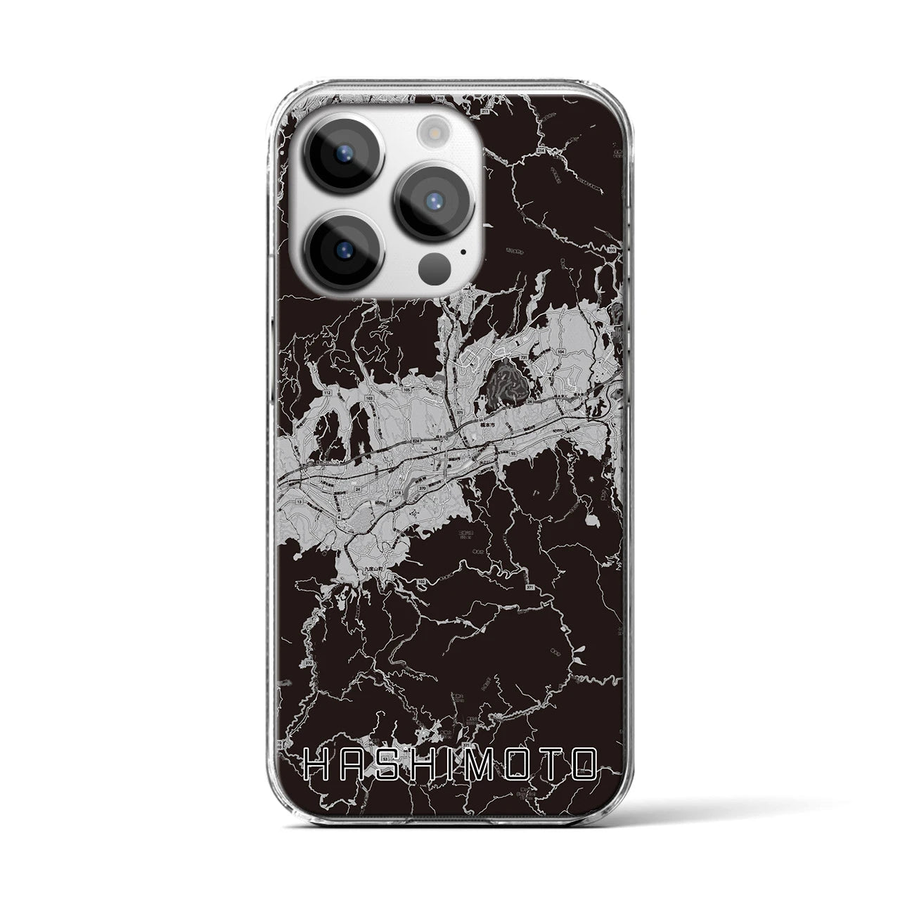 【橋本(和歌山県)】地図柄iPhoneケース(クリアタイプ)