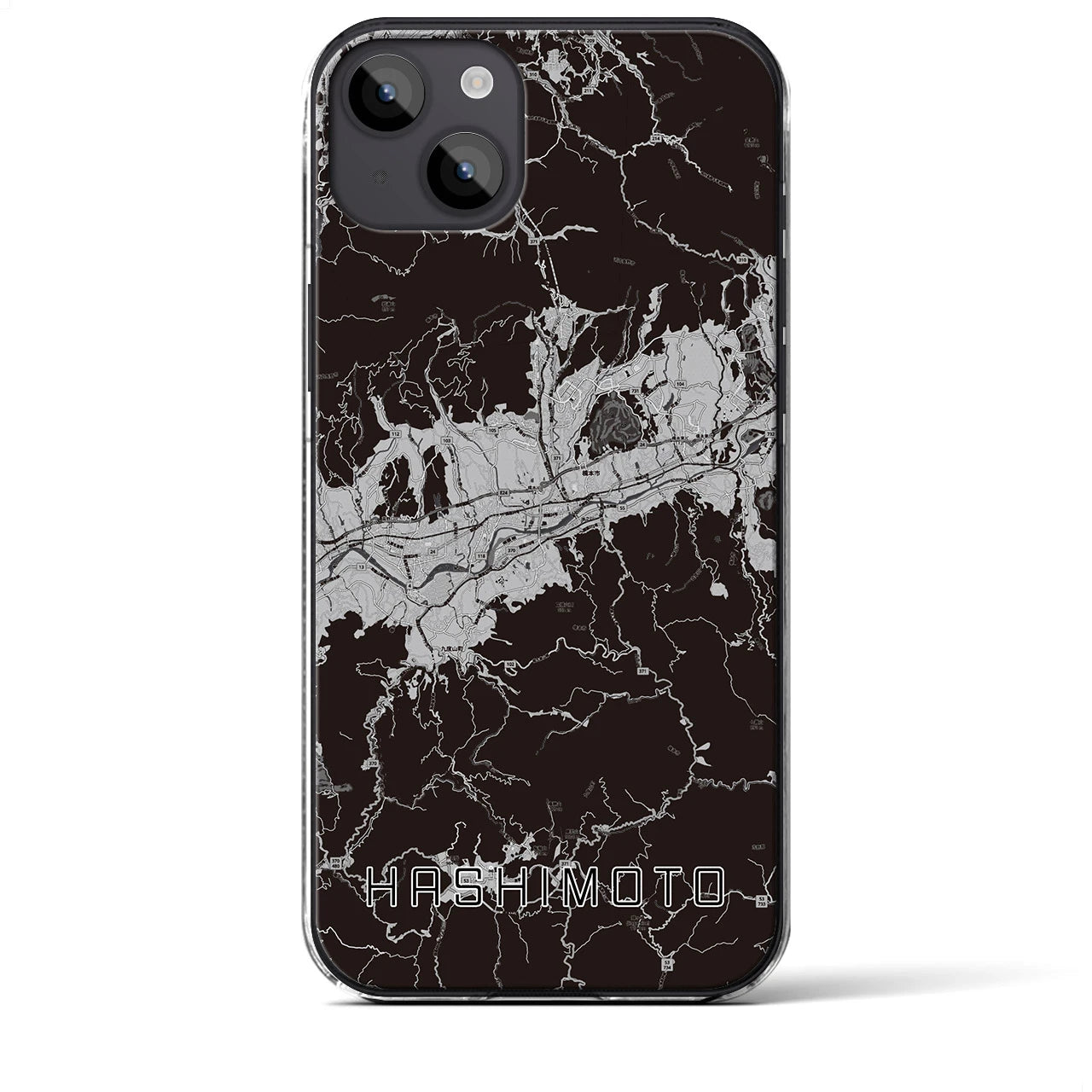 【橋本(和歌山県)】地図柄iPhoneケース(クリアタイプ)