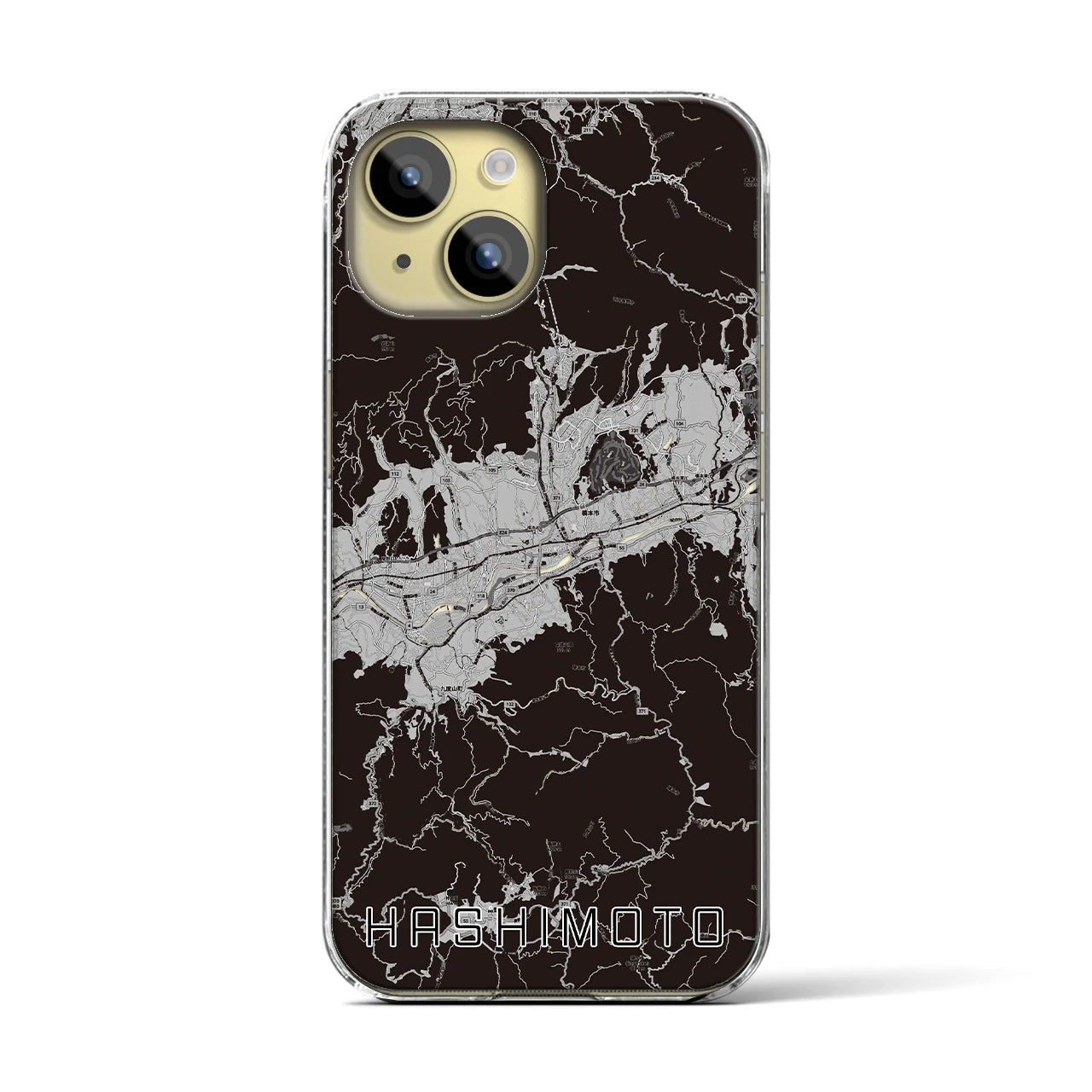 【橋本(和歌山県)】地図柄iPhoneケース(クリアタイプ)