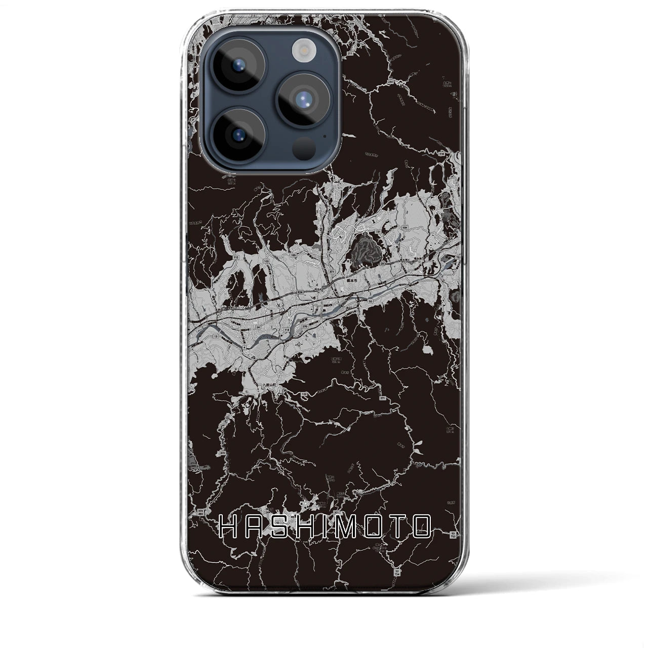 【橋本(和歌山県)】地図柄iPhoneケース(クリアタイプ)