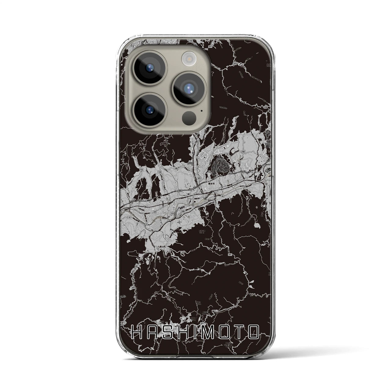 【橋本(和歌山県)】地図柄iPhoneケース(クリアタイプ)