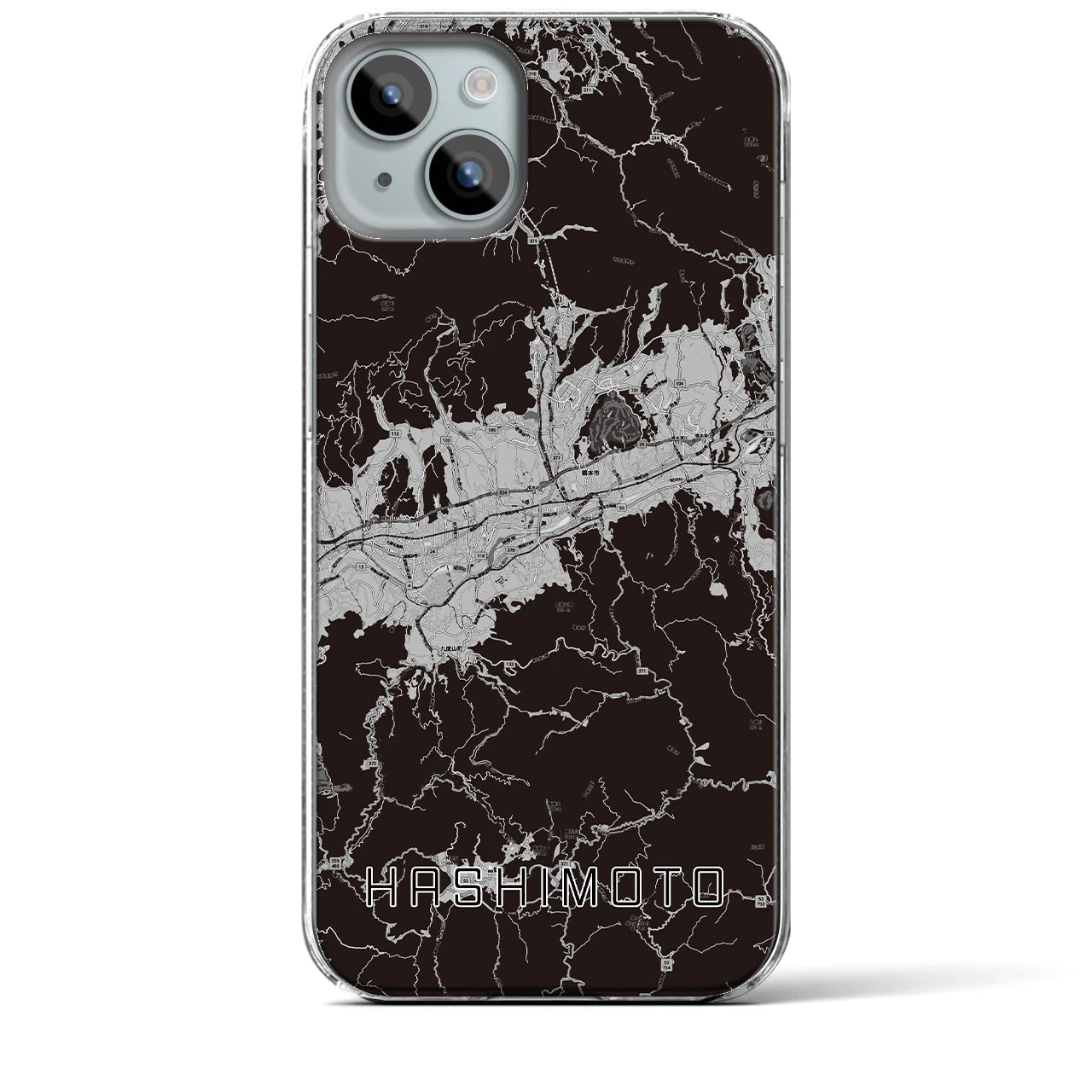 【橋本(和歌山県)】地図柄iPhoneケース(クリアタイプ)