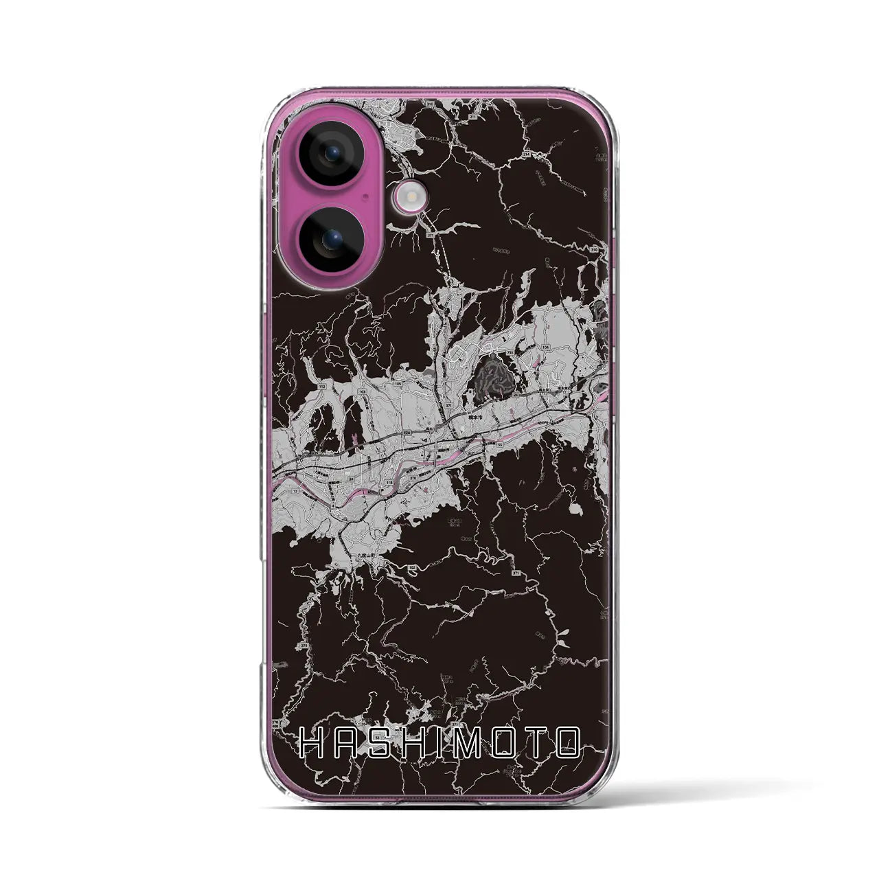 【橋本(和歌山県)】地図柄iPhoneケース(クリアタイプ)