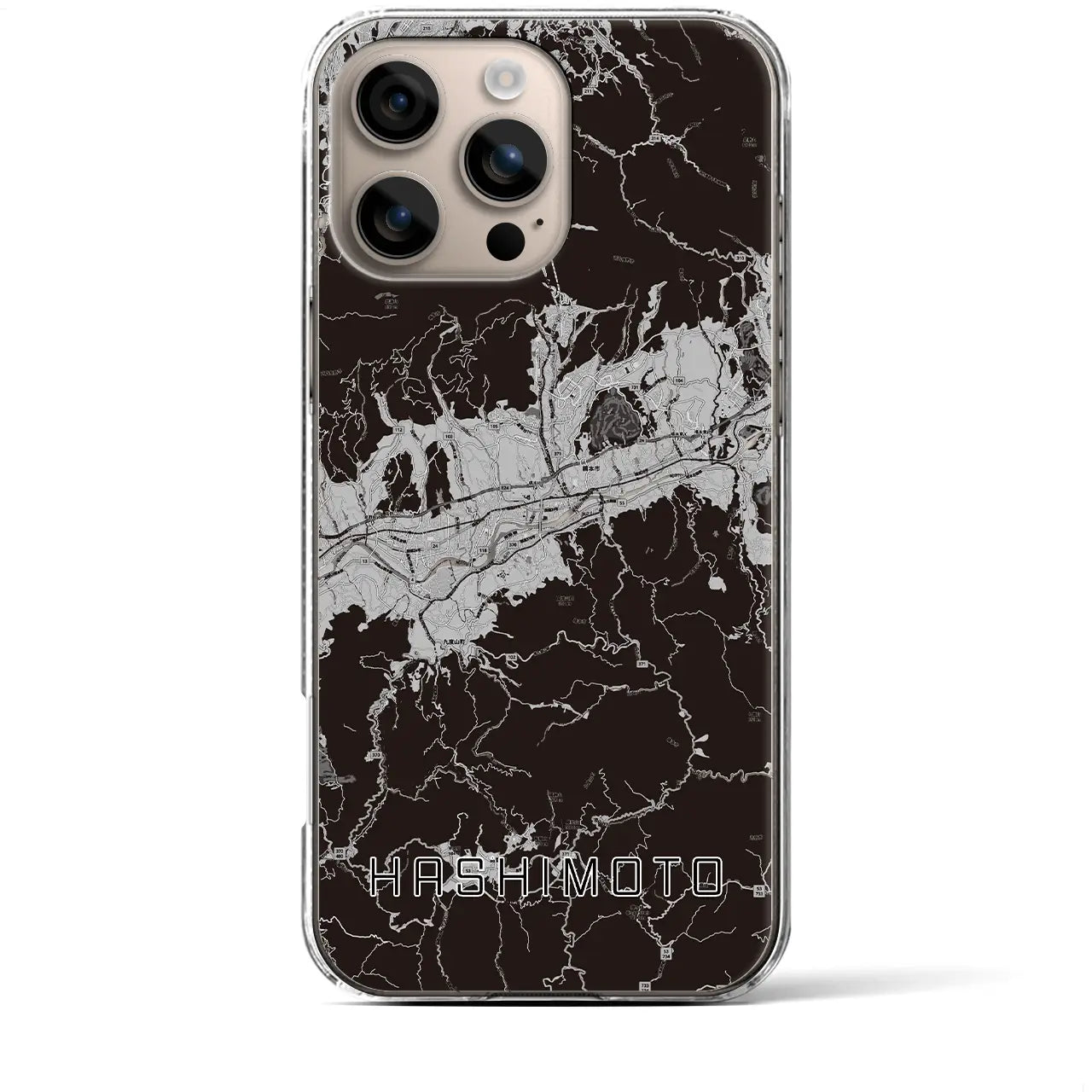 【橋本(和歌山県)】地図柄iPhoneケース(クリアタイプ)