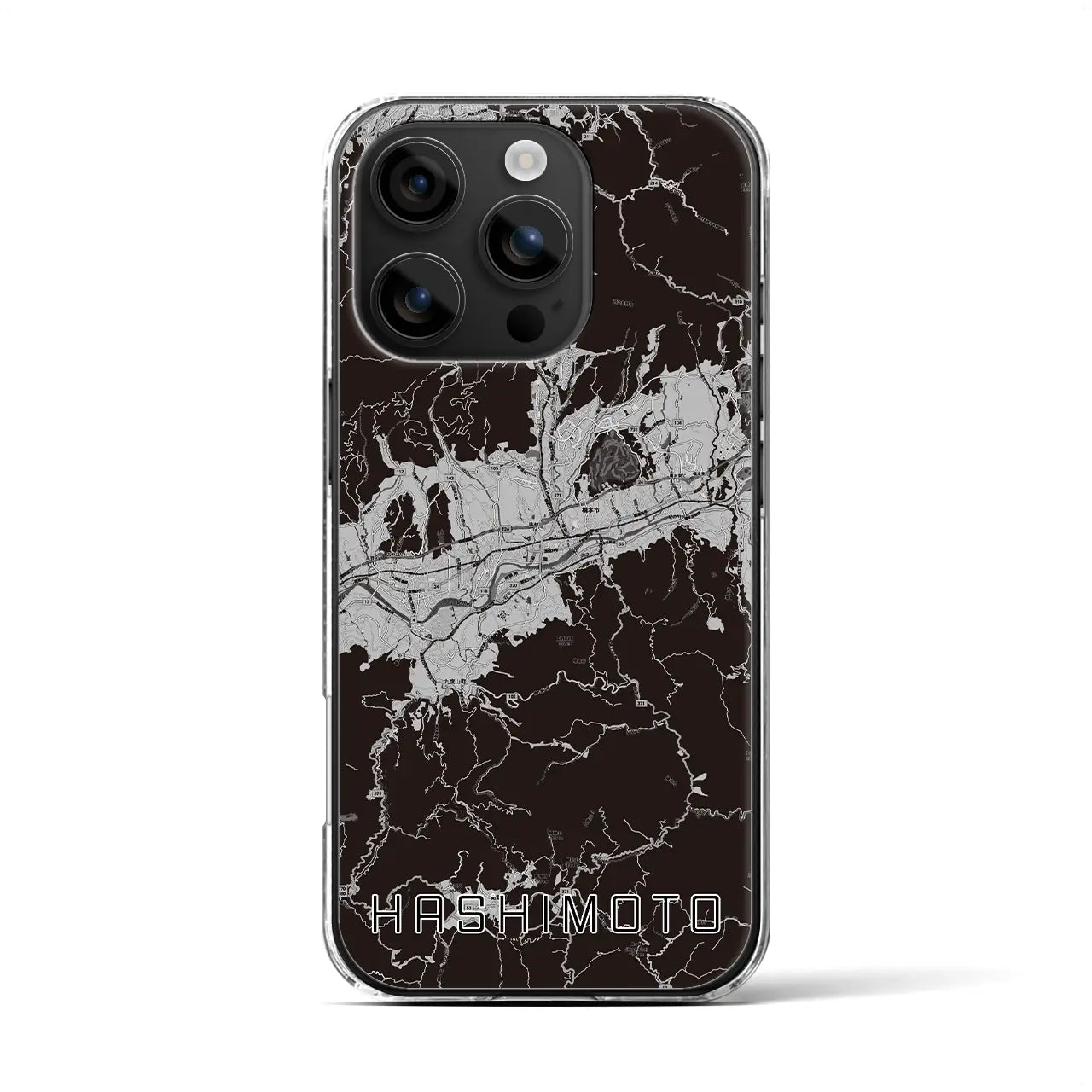 【橋本(和歌山県)】地図柄iPhoneケース(クリアタイプ)