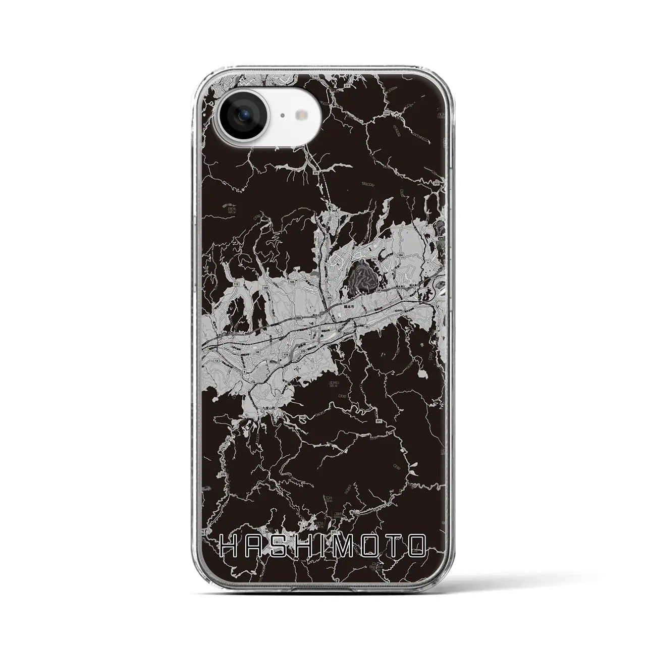 【橋本(和歌山県)】地図柄iPhoneケース(クリアタイプ)