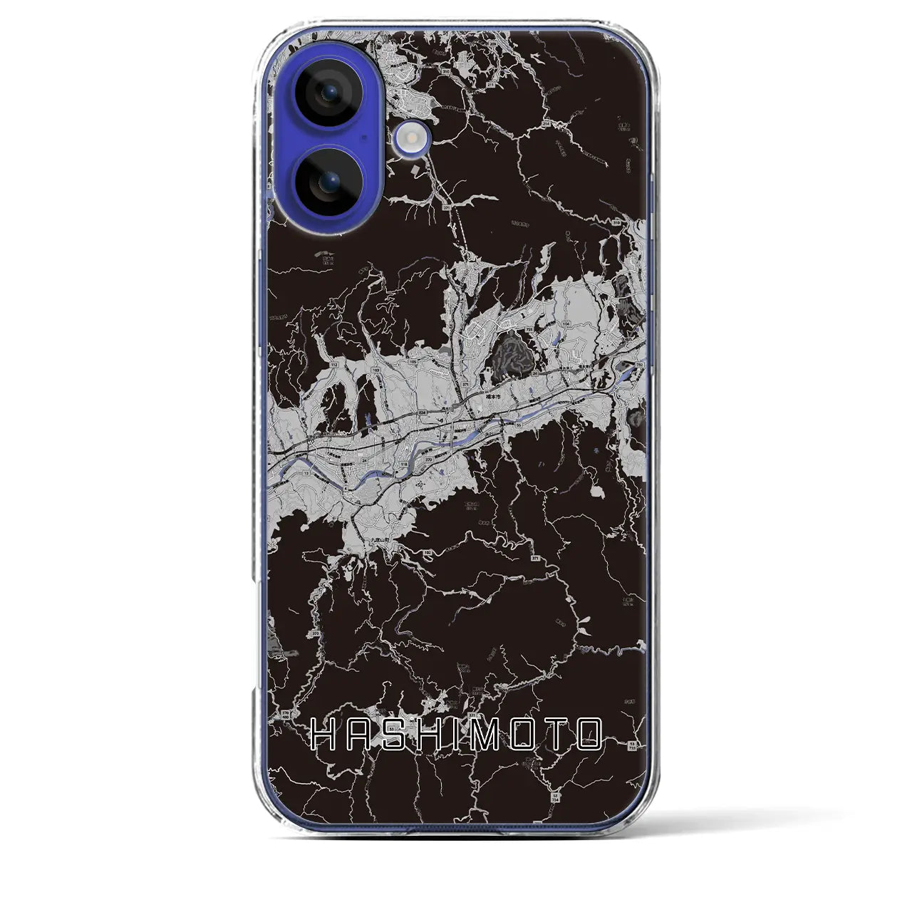 【橋本(和歌山県)】地図柄iPhoneケース(クリアタイプ)