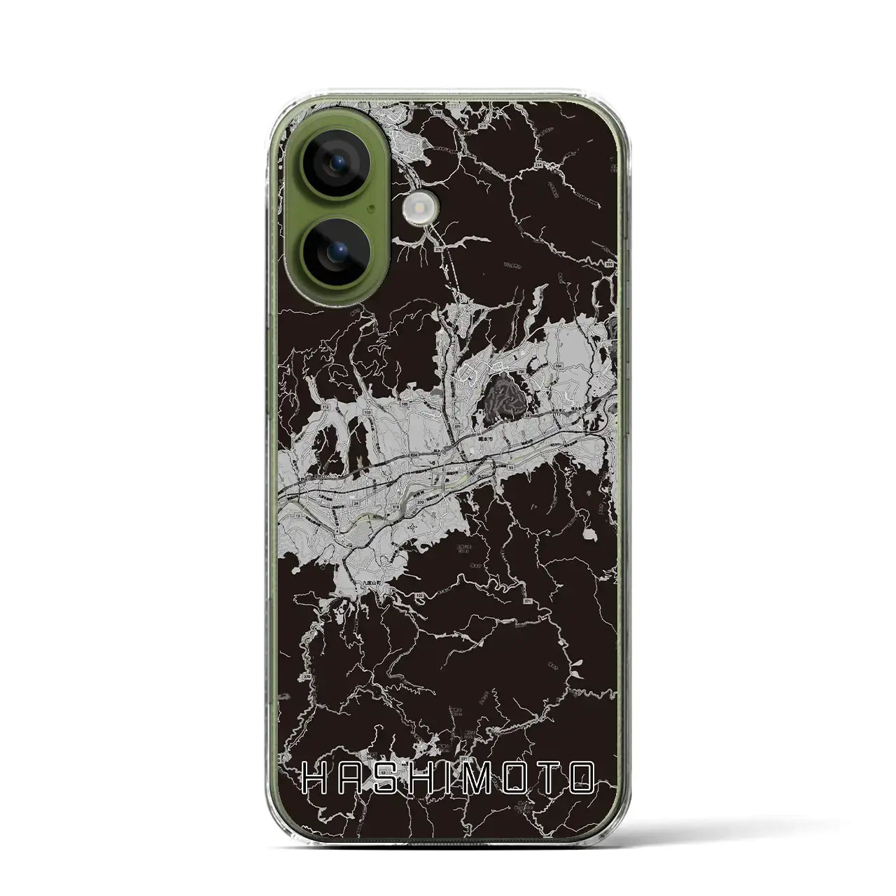 【橋本(和歌山県)】地図柄iPhoneケース(クリアタイプ)