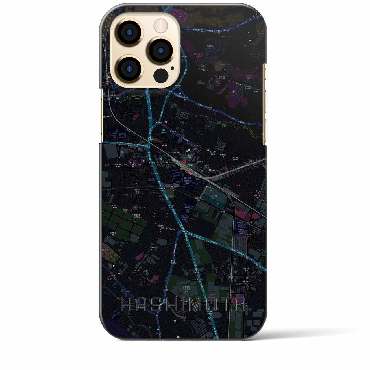 【橋本(神奈川県)】地図柄iPhoneケース(バックカバータイプ)
