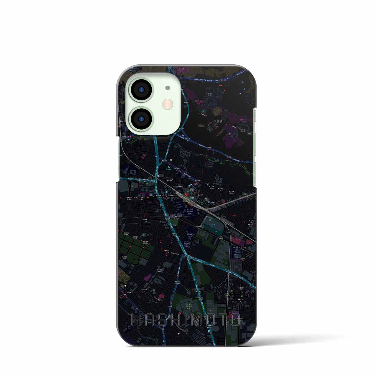 【橋本(神奈川県)】地図柄iPhoneケース(バックカバータイプ)