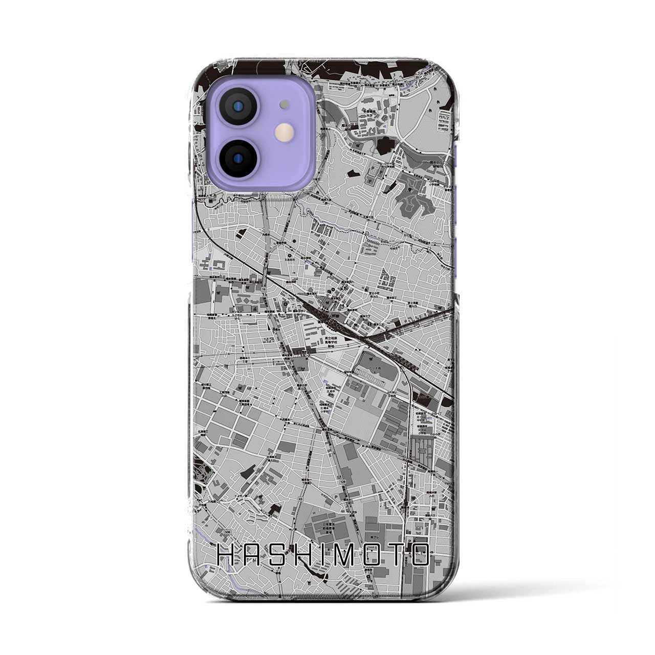 【橋本(神奈川県)】地図柄iPhoneケース(クリアタイプ)