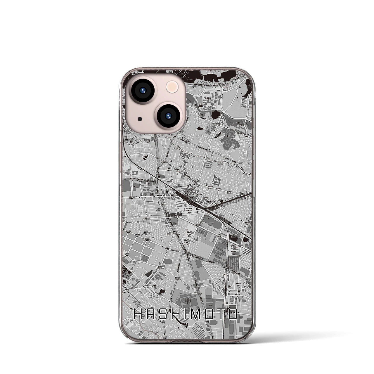 【橋本(神奈川県)】地図柄iPhoneケース(クリアタイプ)