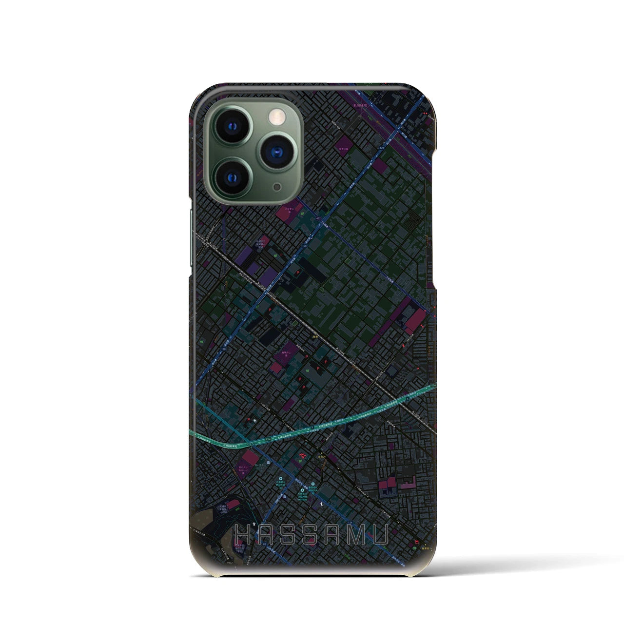 【発寒(北海道)】地図柄iPhoneケース(バックカバータイプ)