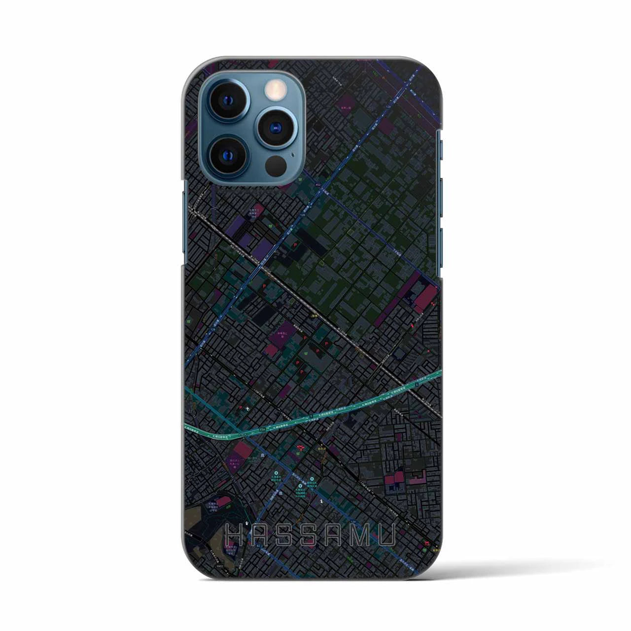 【発寒(北海道)】地図柄iPhoneケース(バックカバータイプ)