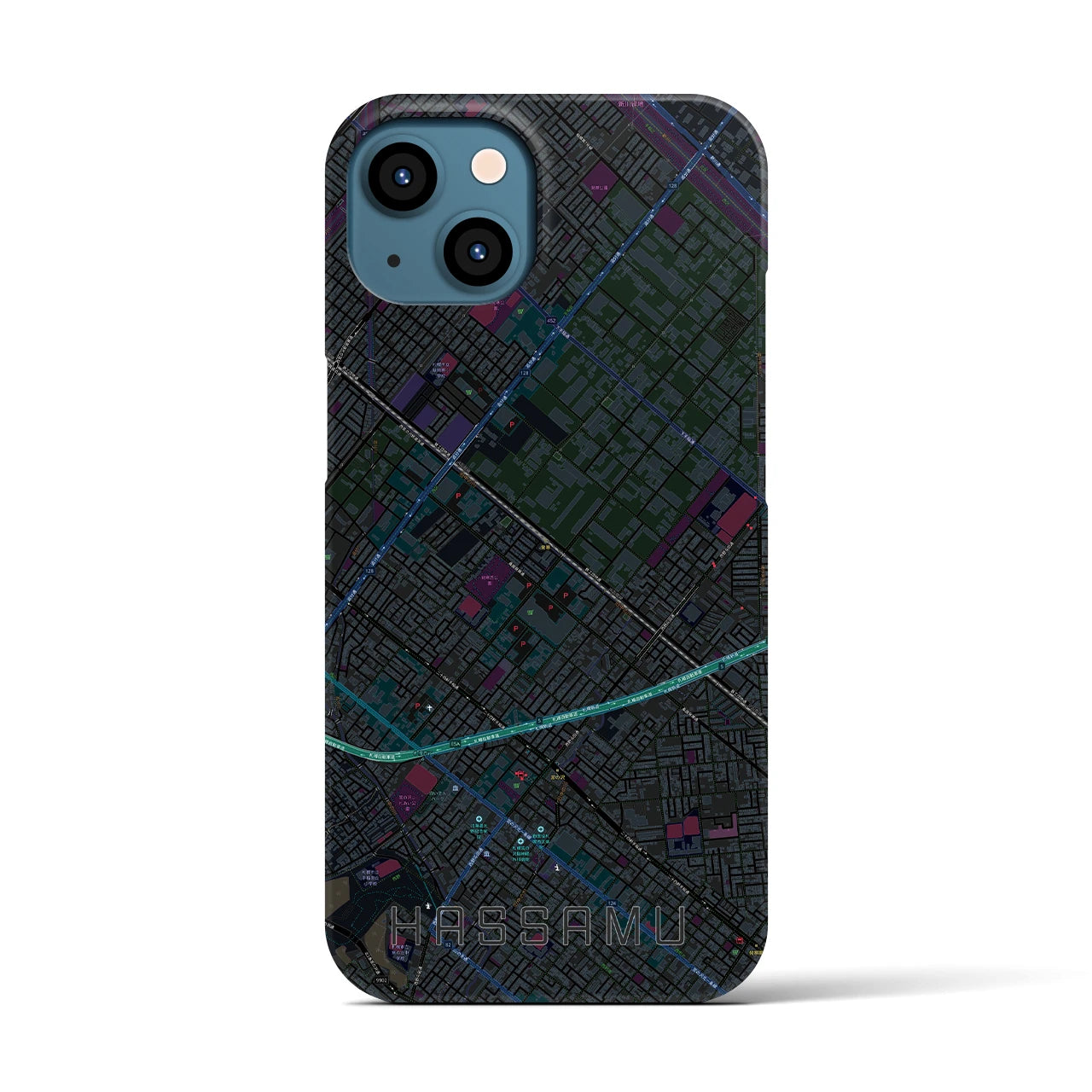 【発寒(北海道)】地図柄iPhoneケース(バックカバータイプ)