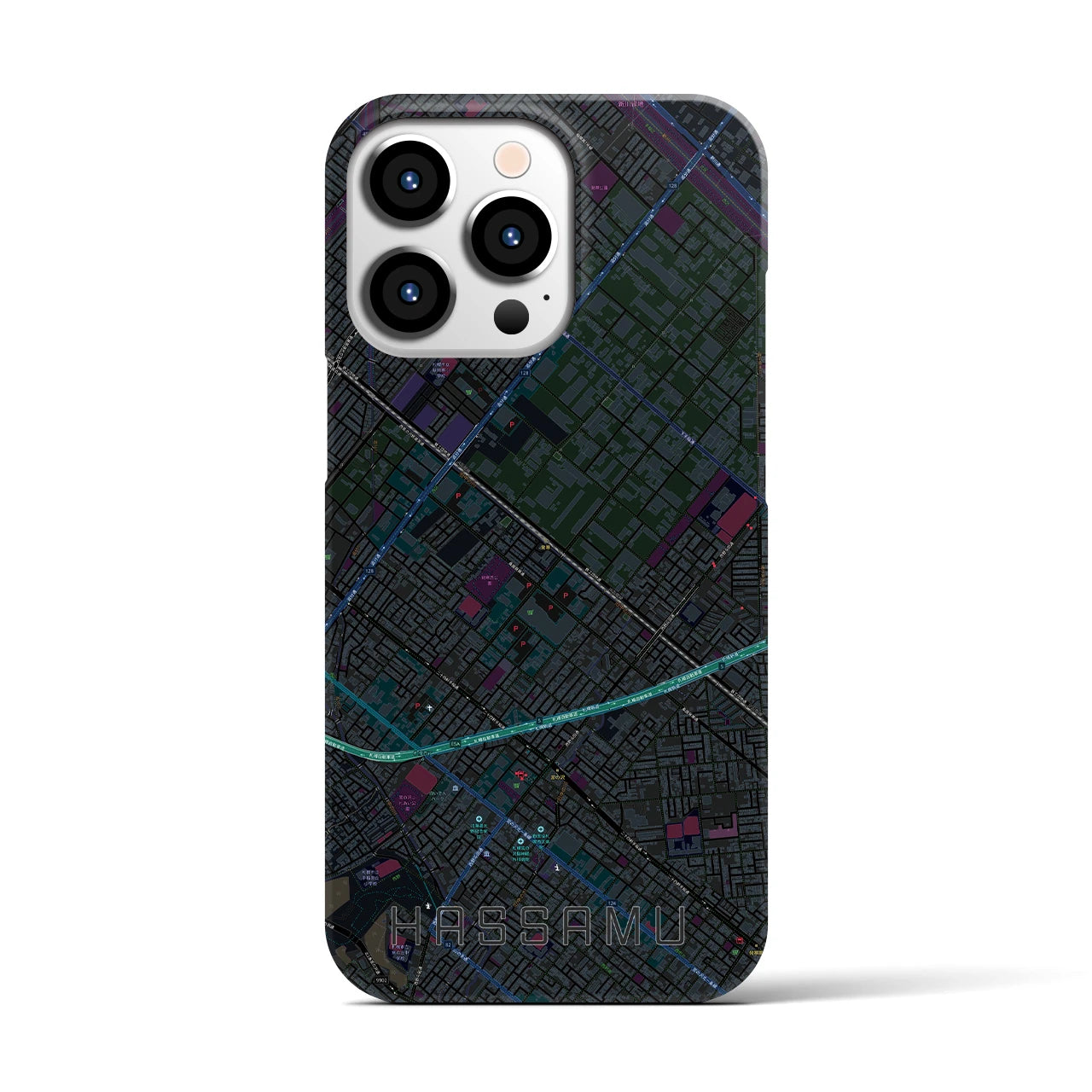 【発寒(北海道)】地図柄iPhoneケース(バックカバータイプ)