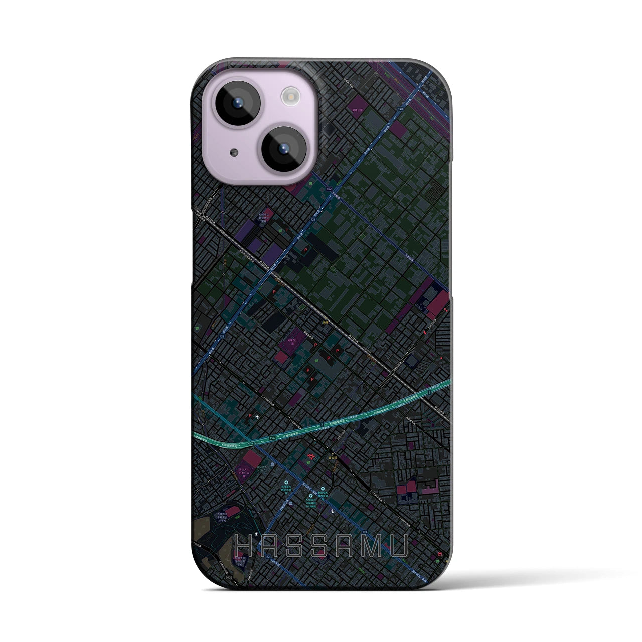 【発寒(北海道)】地図柄iPhoneケース(バックカバータイプ)
