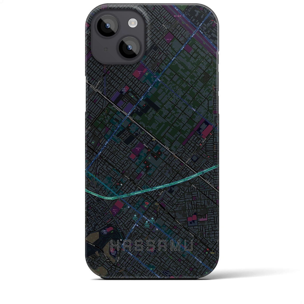 【発寒(北海道)】地図柄iPhoneケース(バックカバータイプ)